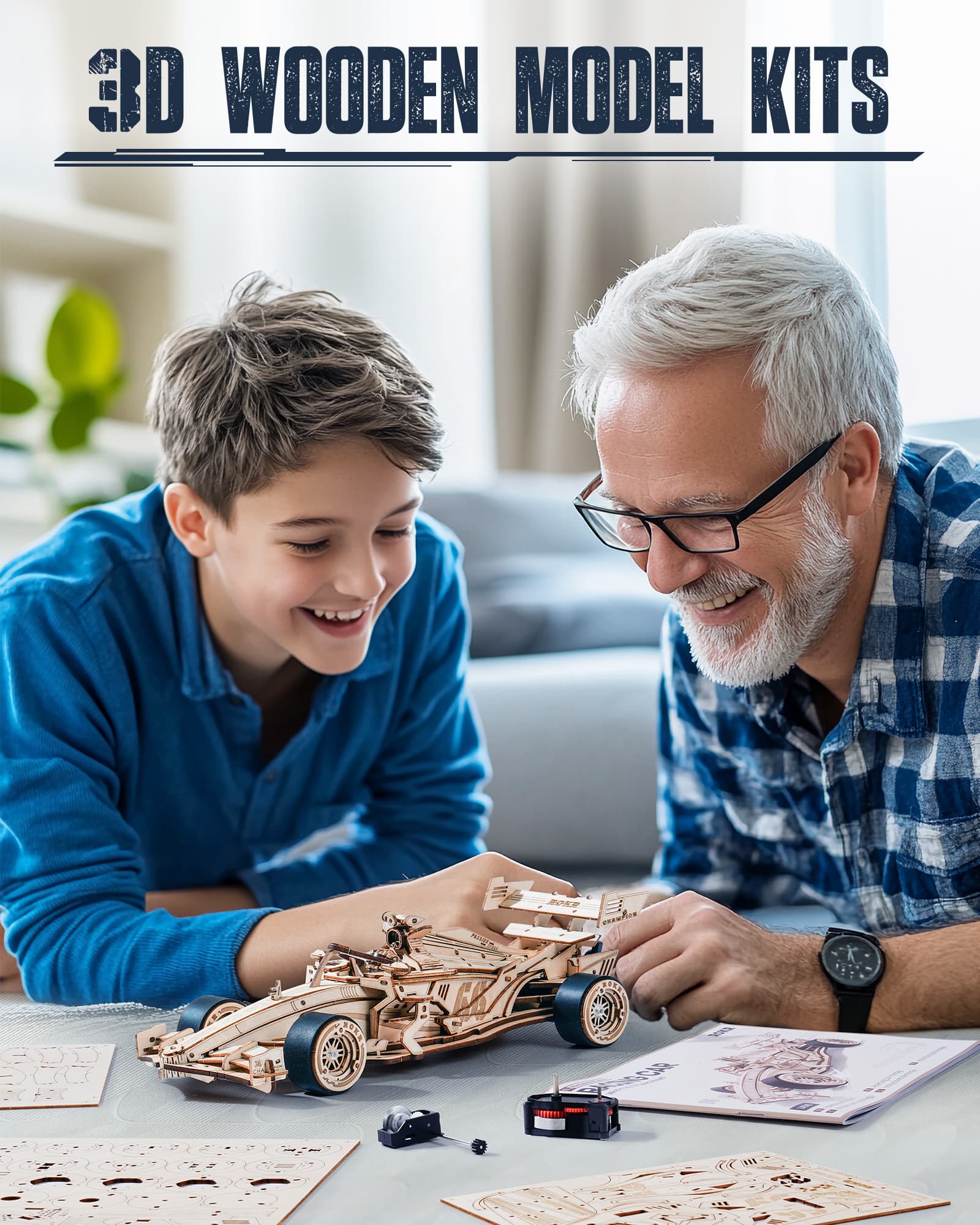 Wooden Racing Car Model Kit to Build - image 7