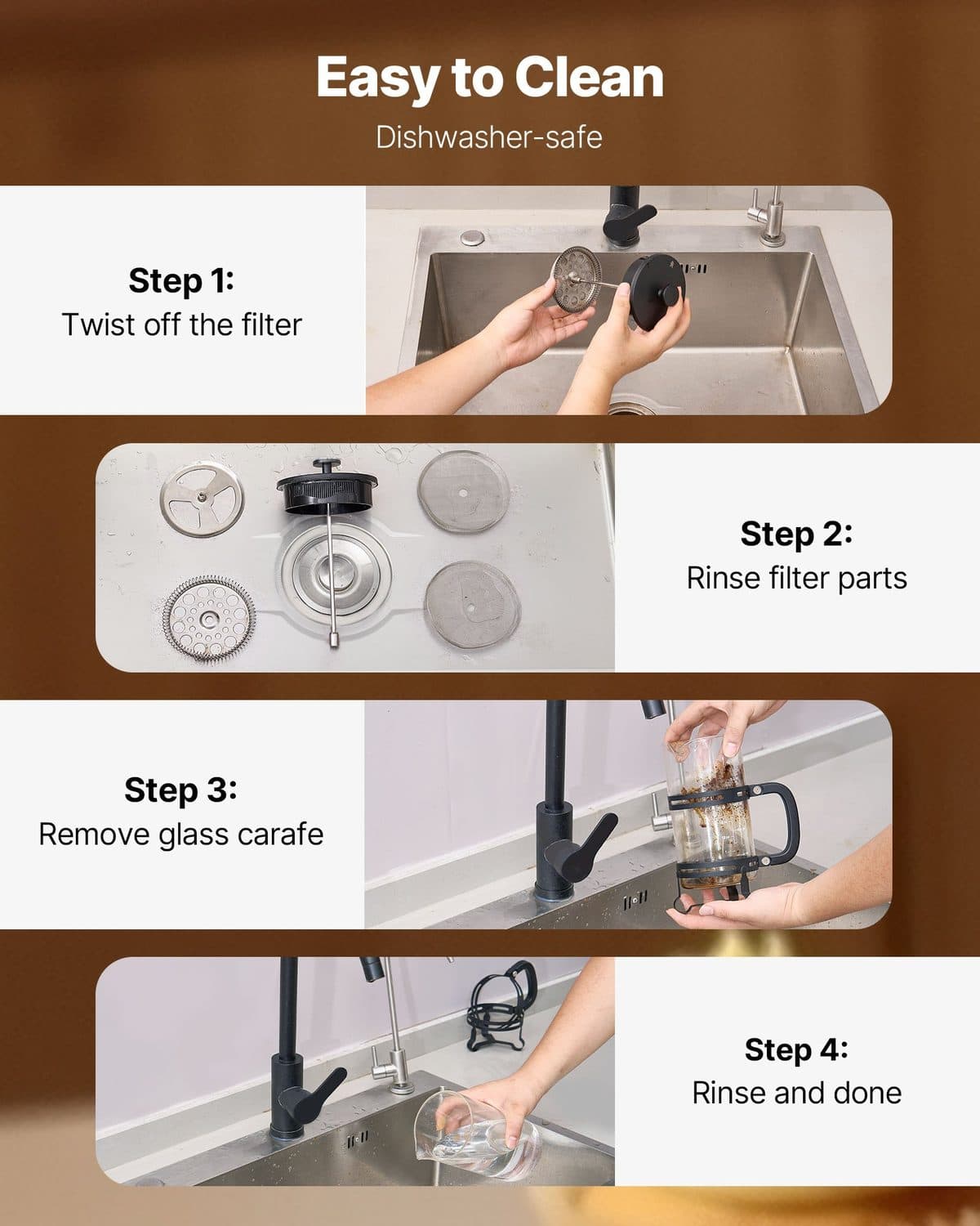 1L Glass French Press for Effortless Brewing - image 5