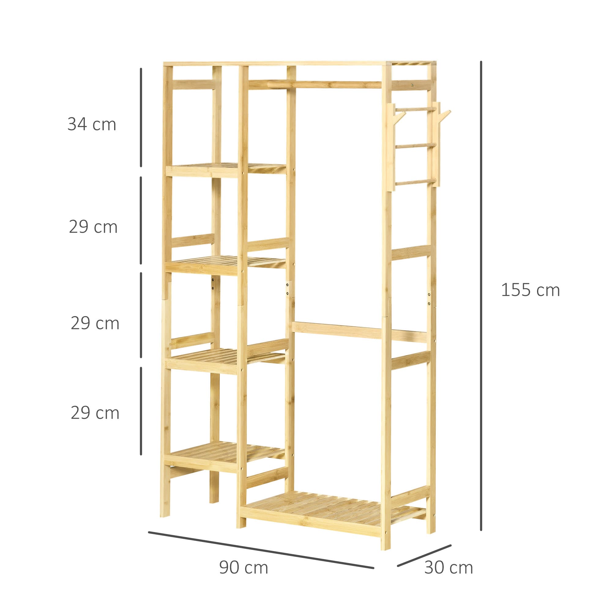 Natural Bamboo Clothes Rack - image 1