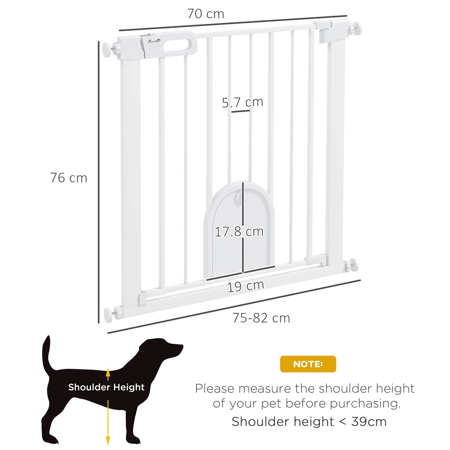 Pet Safety Gate with Cat Flap — Pressure Fit, No Drilling - image 1