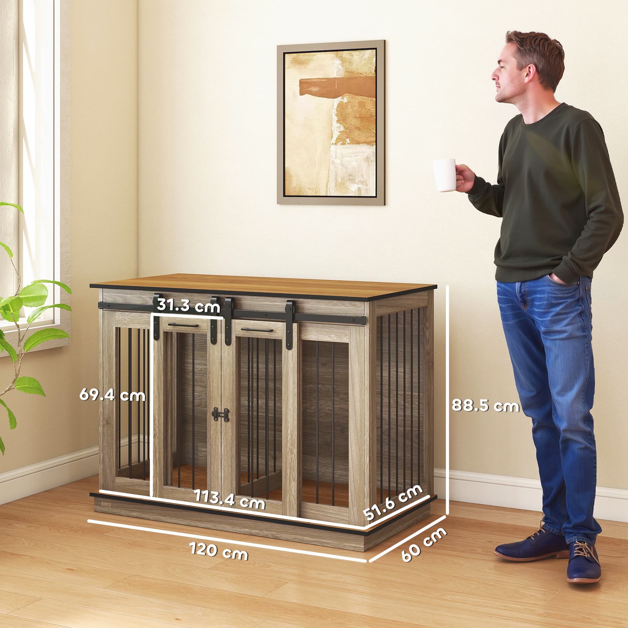 A Double Dog Crate Built to Look Like Furniture, Not a Cage - image 5