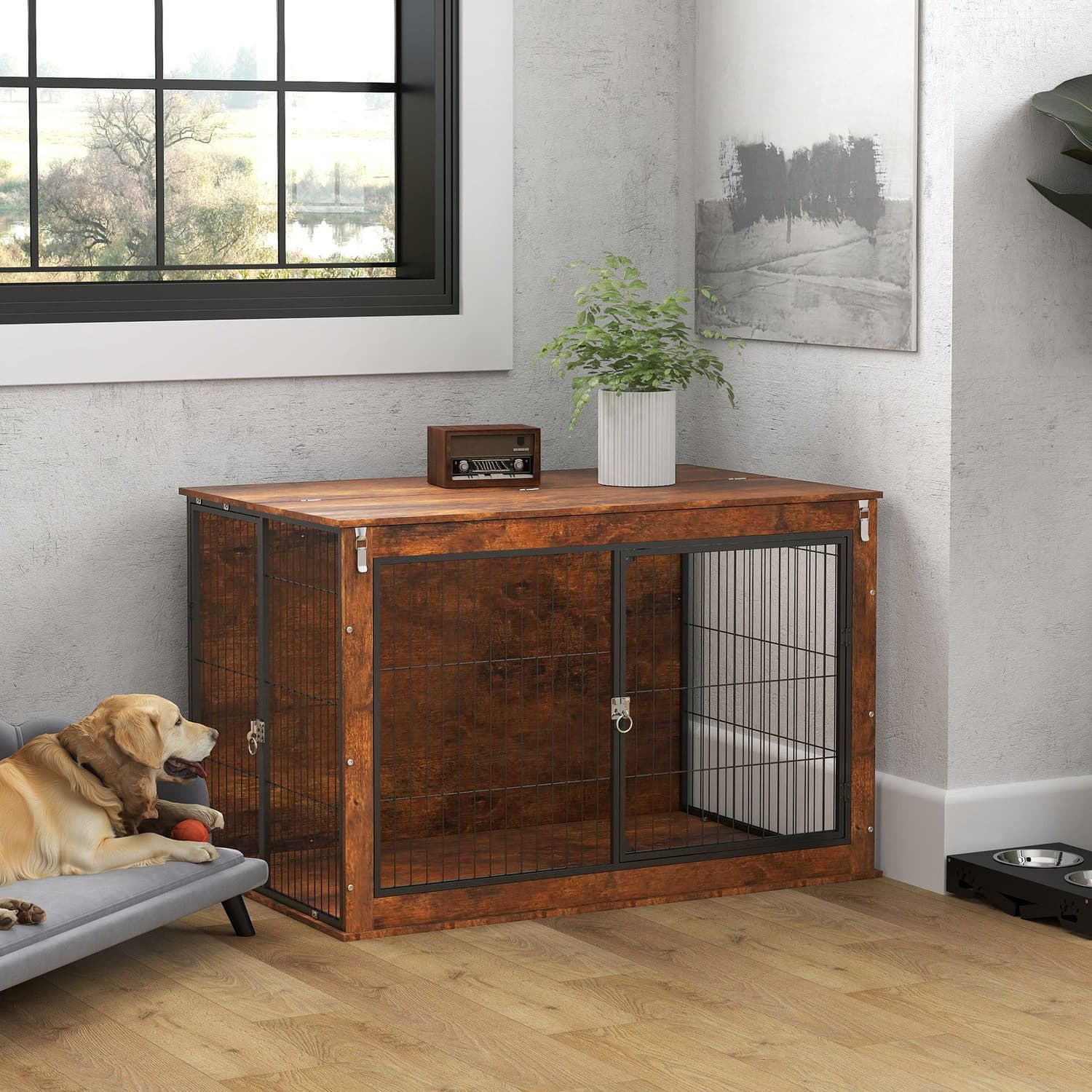 PawHut Dog Crate Furniture for Extra Large Dogs - image 4
