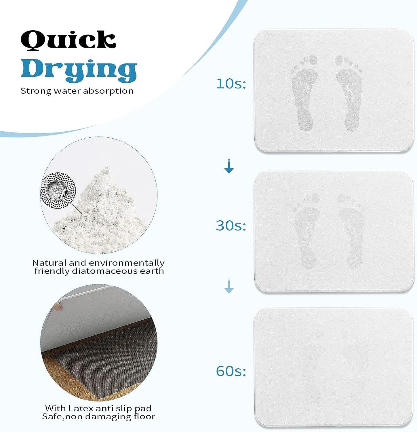 Absorbent Diatomite Bath Mat for Safer Bathroom Steps - image 2