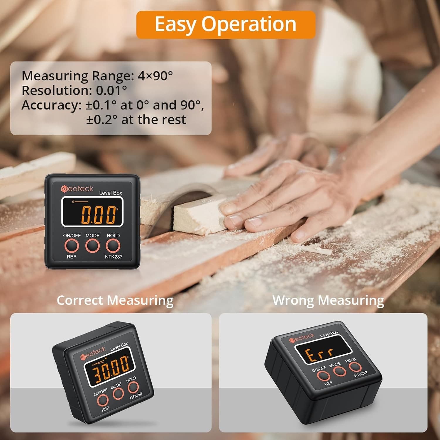 Digital angle finder for checking slopes and bevels - image 1
