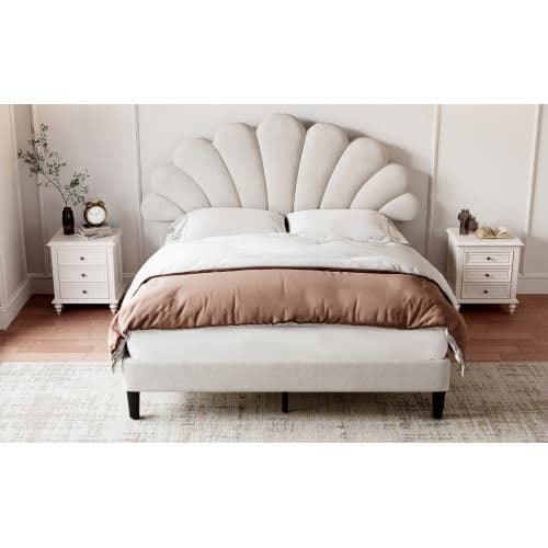 Chic Petal Velvet Bed Frame - image 6