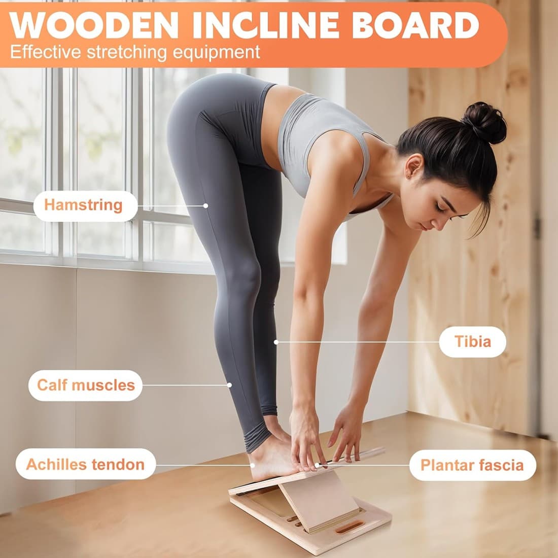 Foldable Wooden Calf Stretcher Slant Board - image 3