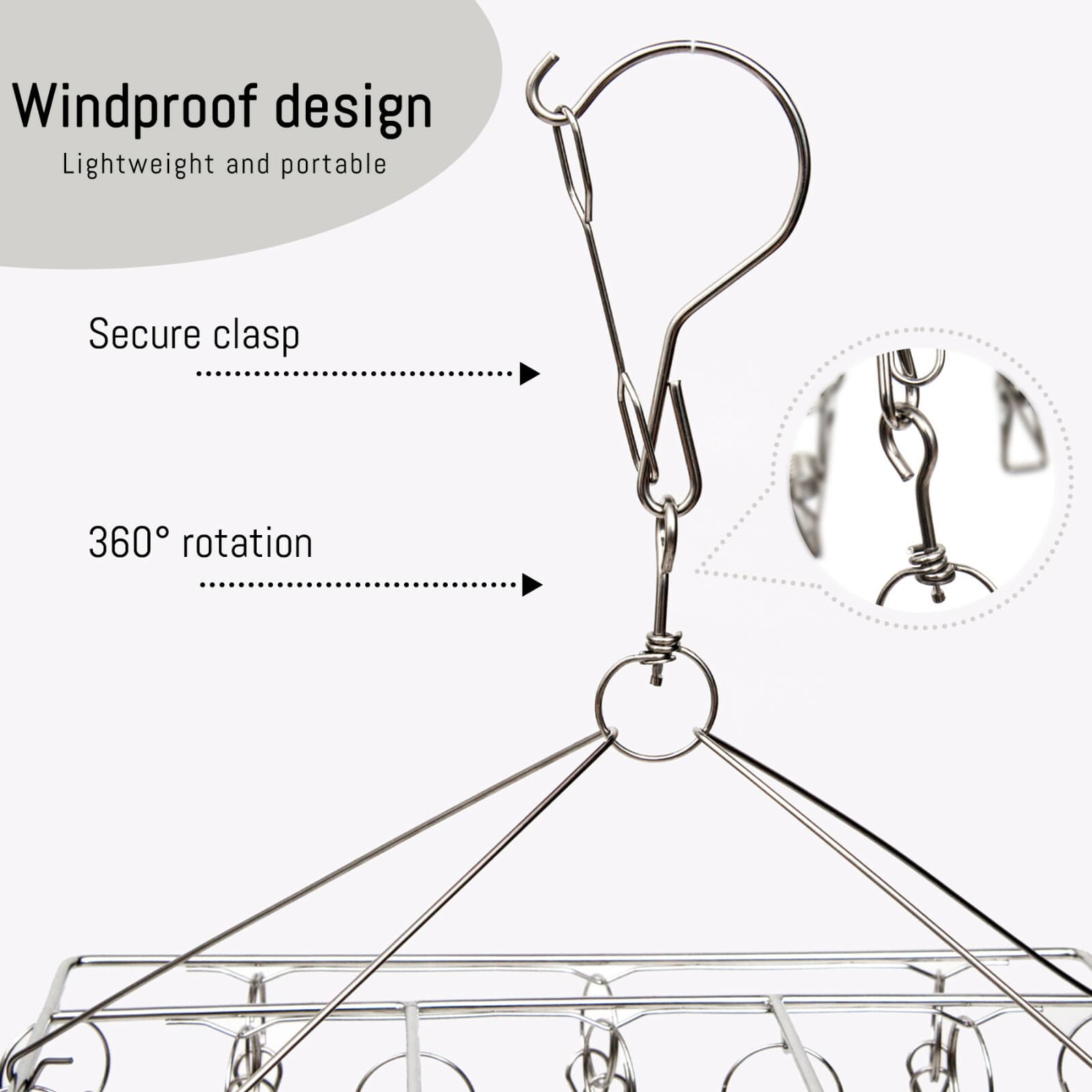 Stainless Steel Sock Hanger for Effortless Air Drying - image 2