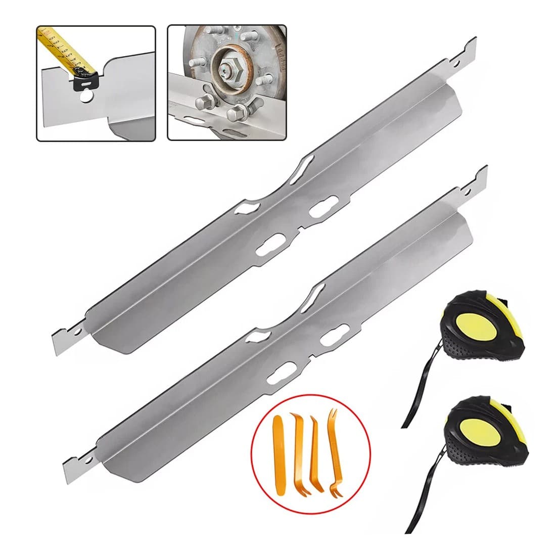 Wheel Alignment Toe Plates for Accurate Checks - Silver