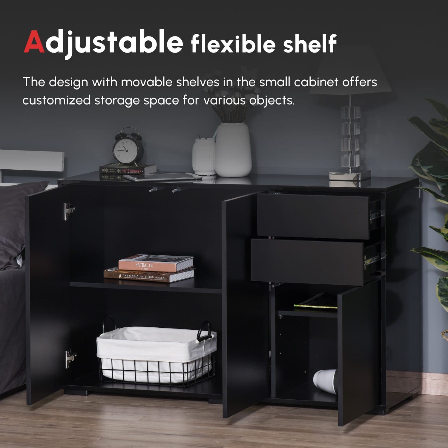 Sleek Black Sideboard - image 4