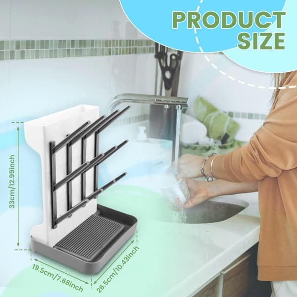 Countertop Vertical Drying Rack for Bottles and Glasses - image 9