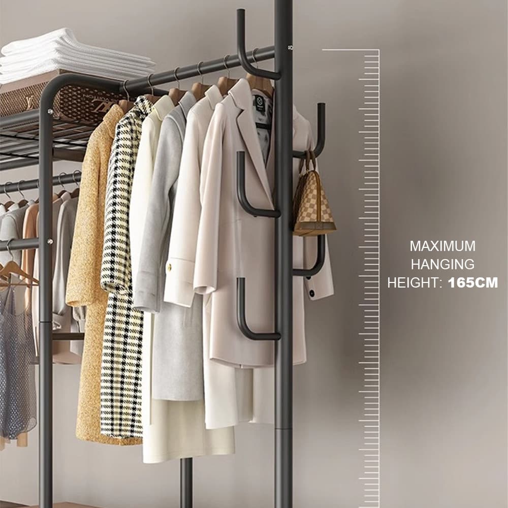 Two hanging rails, a shelf, and wheels — all in black steel - image 3