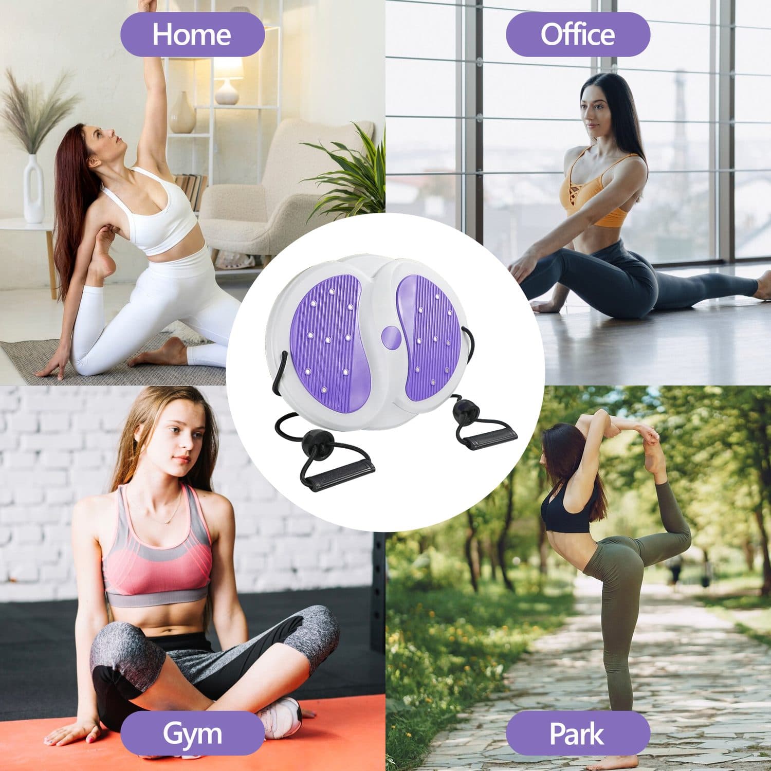 Waist Twisting Disc Exercise Board with Handles - image 4