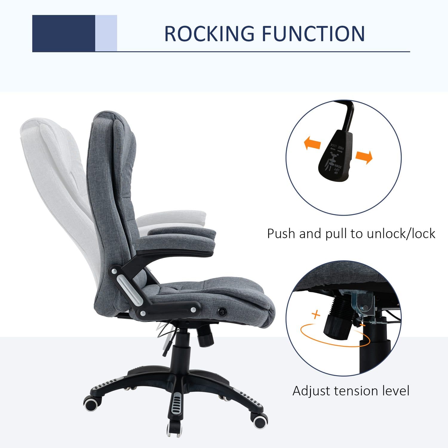 Work in Complete Comfort with the Vinsetto Ergonomic Desk Chair - image 5