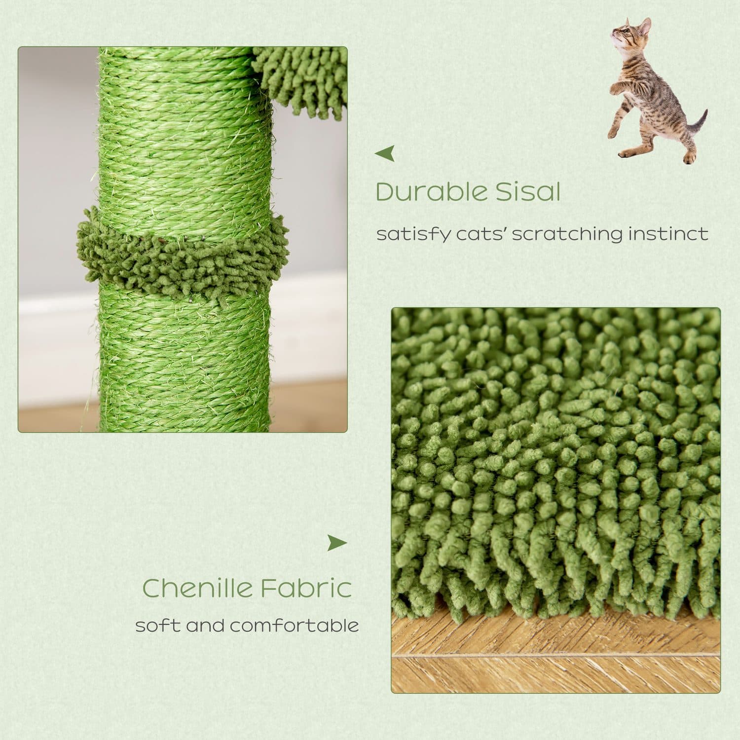 Give Your Cat a Cactus-Themed Climbing Tree With Hammock Bed - image 4
