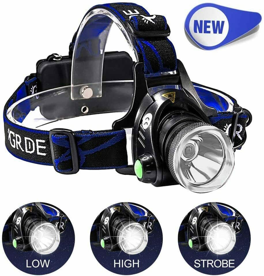 Zoomable LED Head Torch — 3 Modes with 2 Batteries Included - image 9