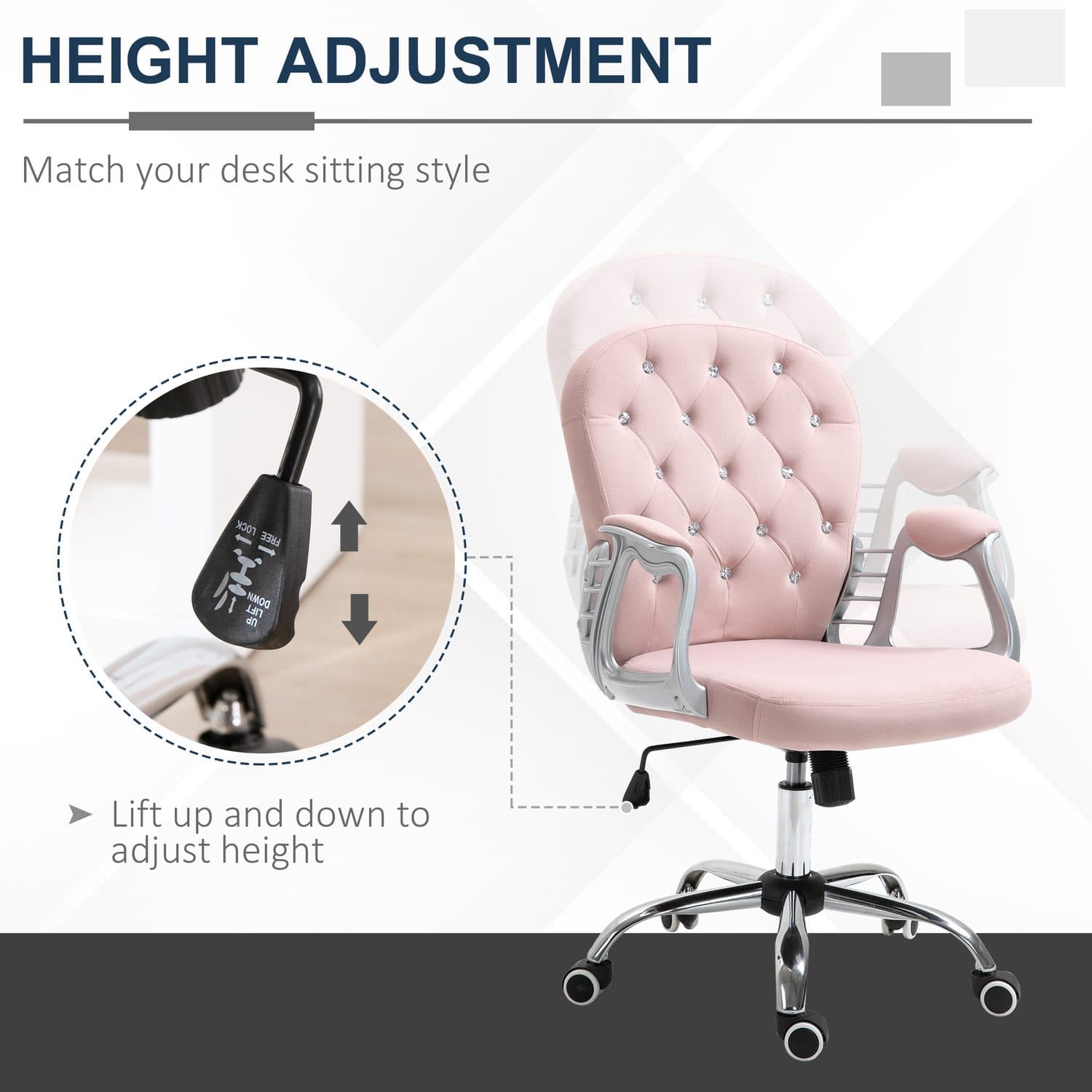 Pink Velvet Swivel Chair - image 5