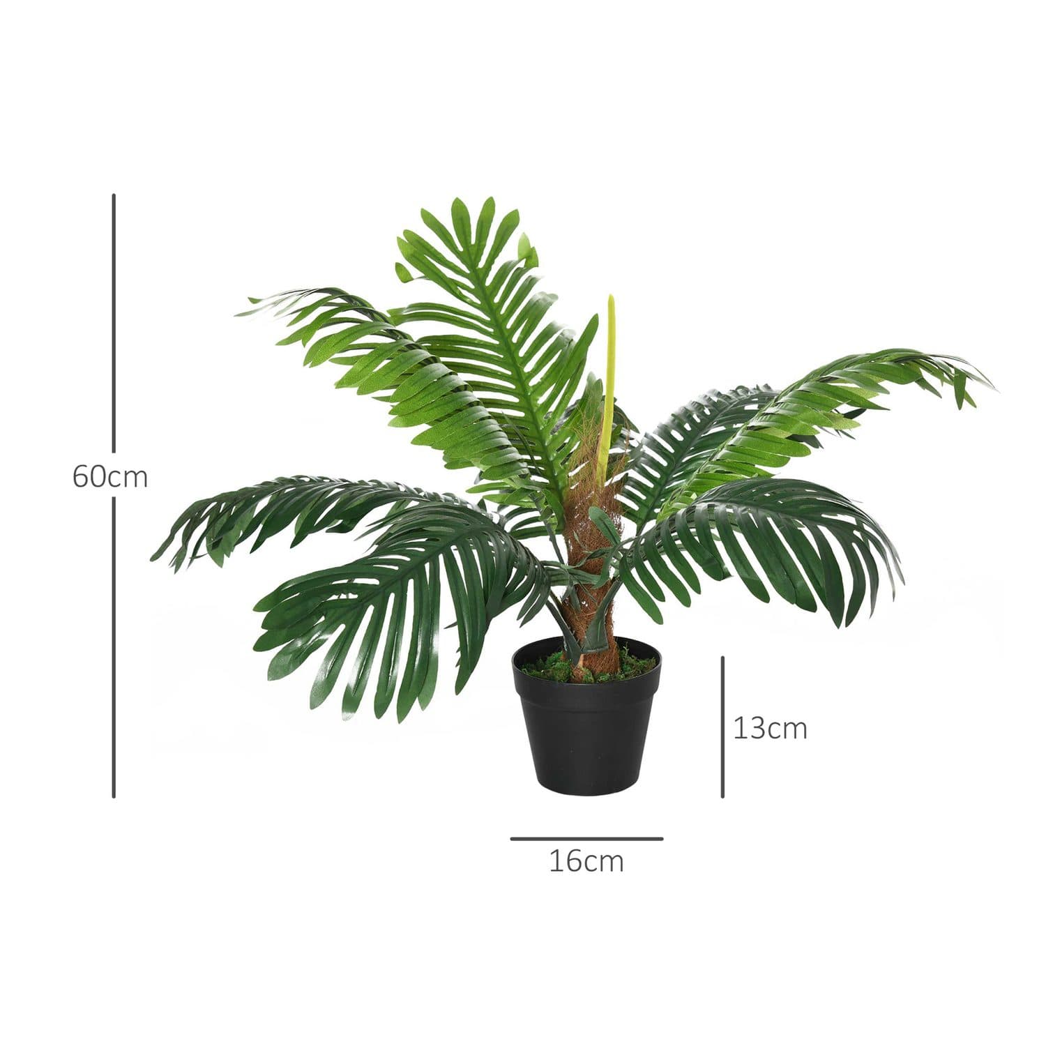 Faux Palm Trees 60cm — Set of 2 in Nursery-Style Pots - image 2
