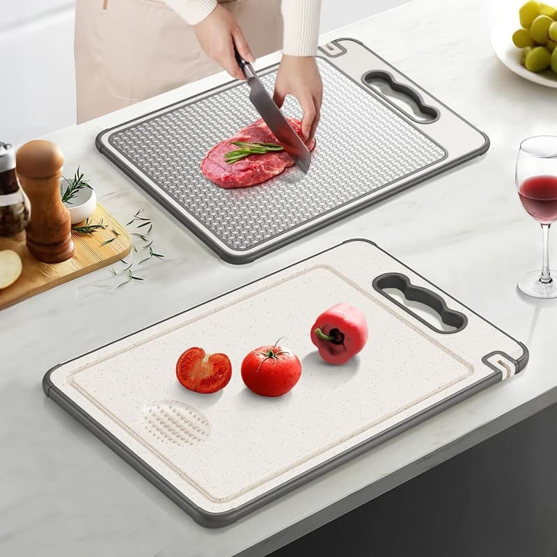 Double-Sided Cutting Board with Integrated Knife Sharpener - image 6