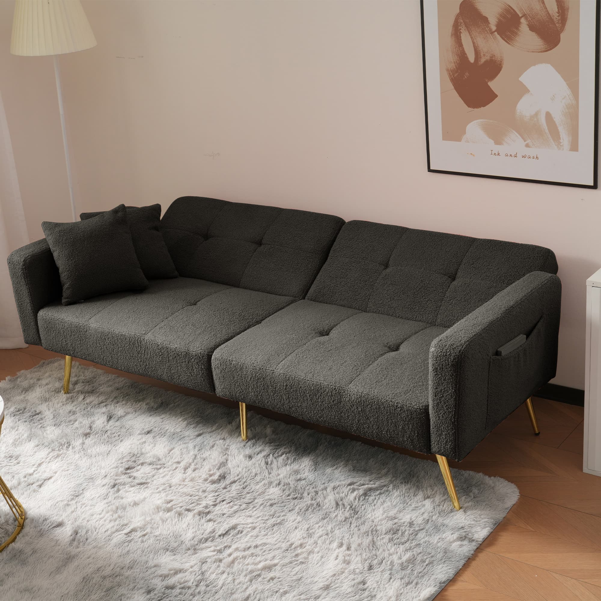 Stylish Sherpa Sofa Bed - image 2