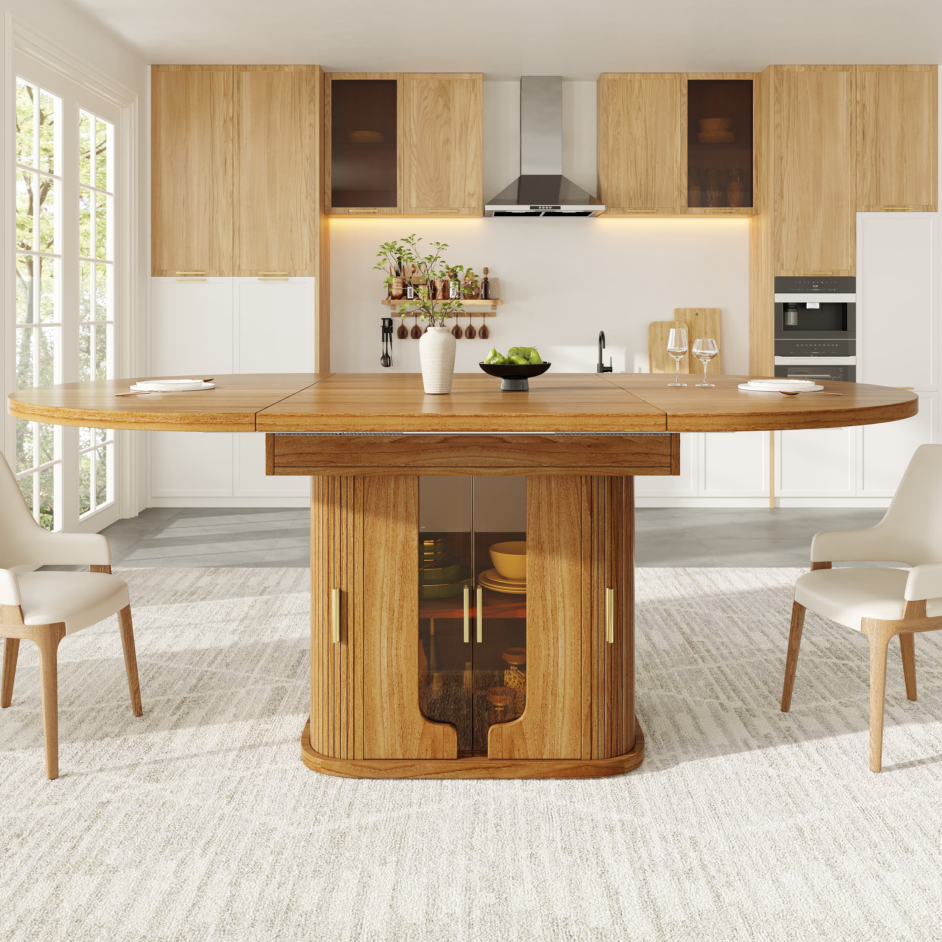 Host in Style with an Extendable Walnut Dining Table - image 2