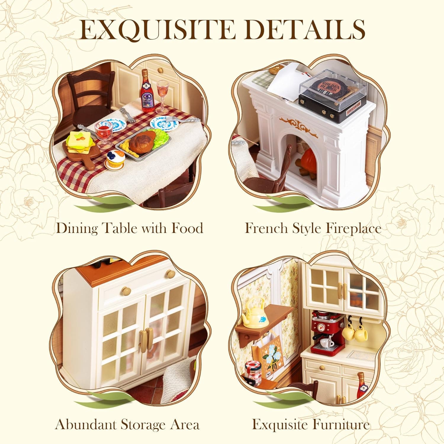 Build-Your-Own Miniature Dining Room Kit with Lighting - image 1