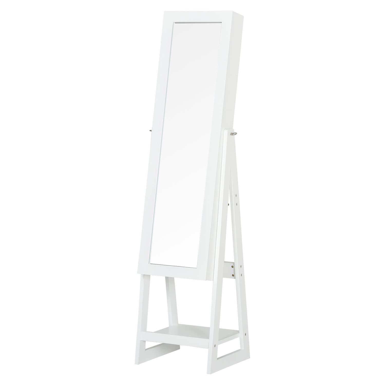 White LED Jewellery Cabinet - White