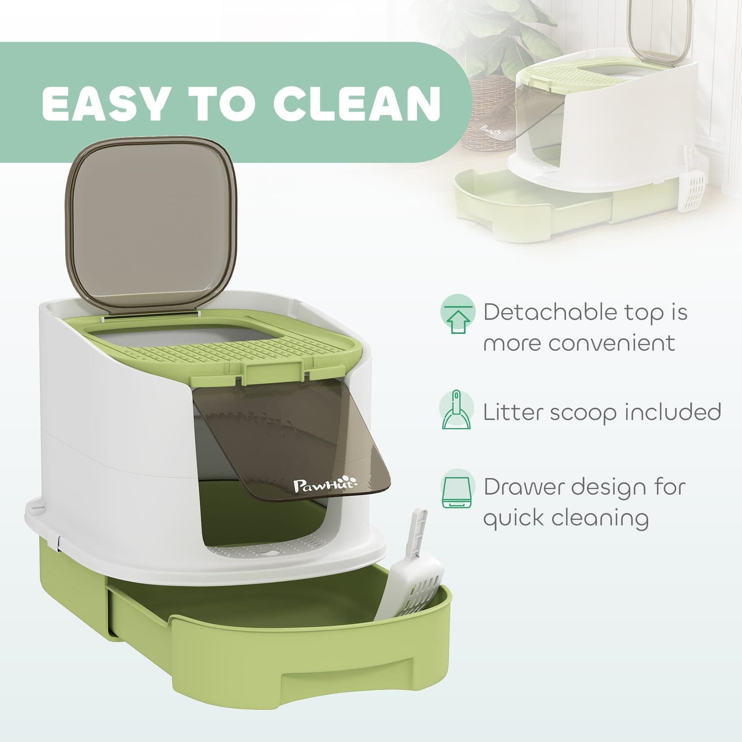 Enclosed cat litter box that keeps mess where it belongs - image 5
