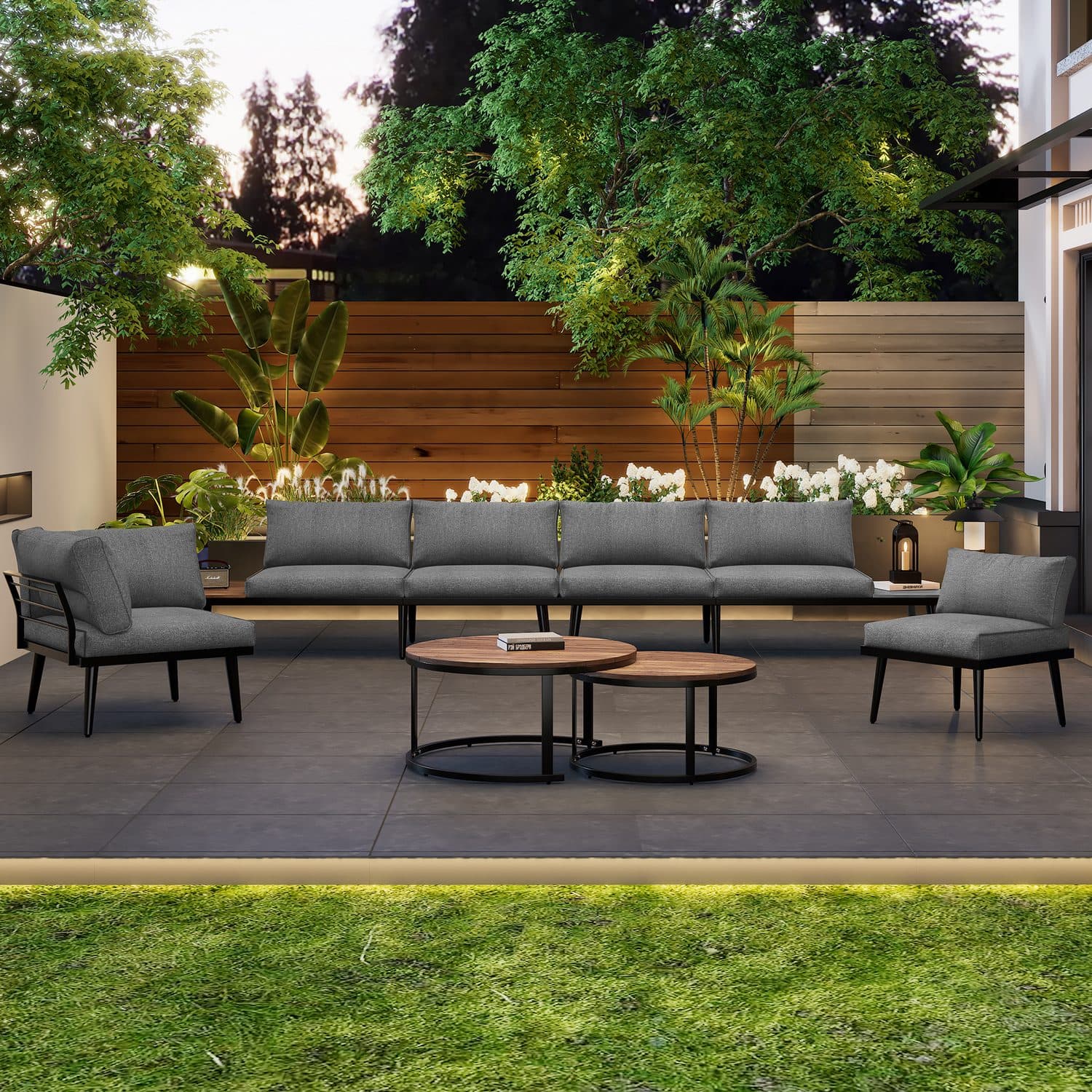 An L-Shaped Outdoor Sofa Set Ready for Relaxed Garden Entertaining - image 5