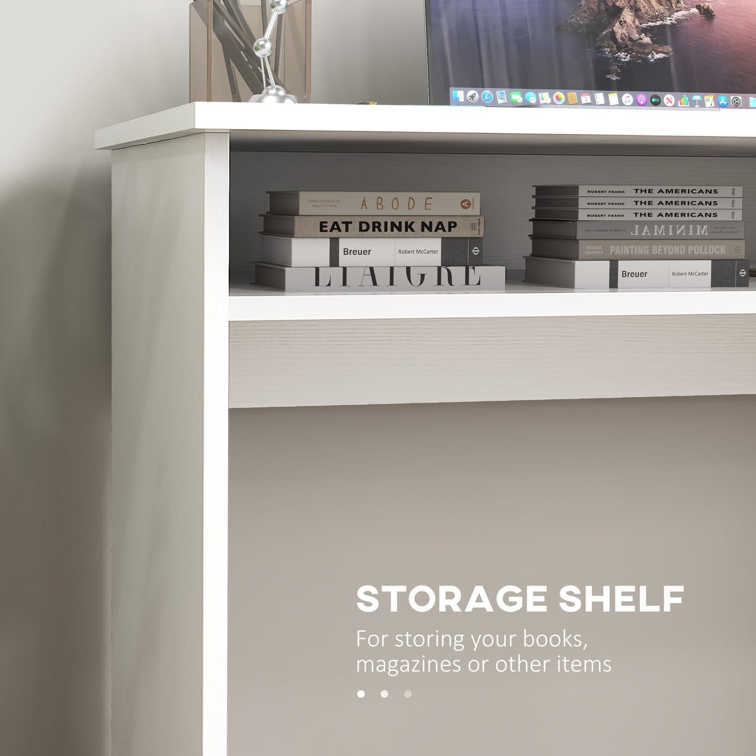 Compact White Desk - image 4