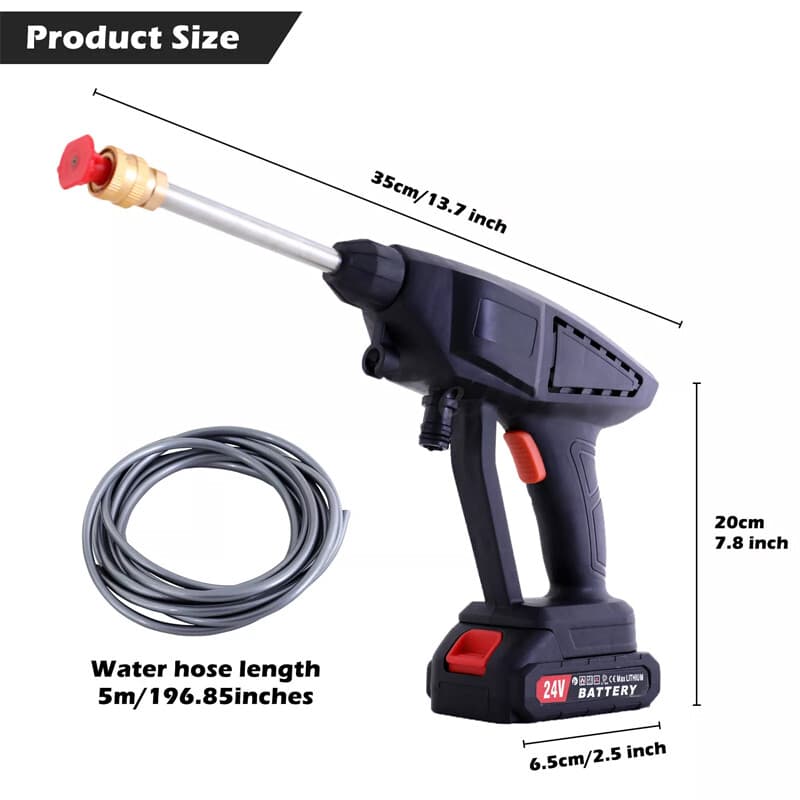 60-Bar Cordless Pressure Washer with Two Batteries and Foam Cannon - image 7