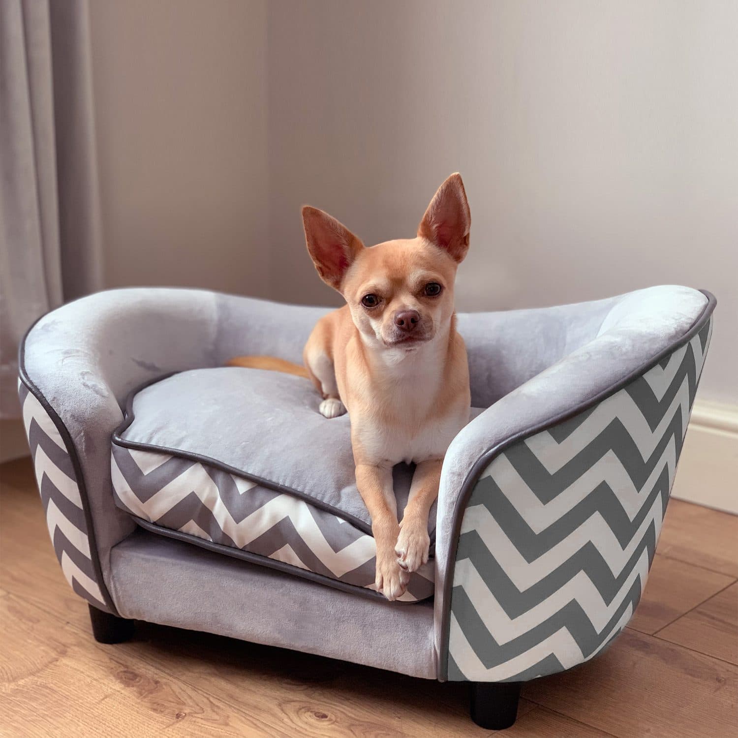 Plush Grey XS Dog Sofa - image 2