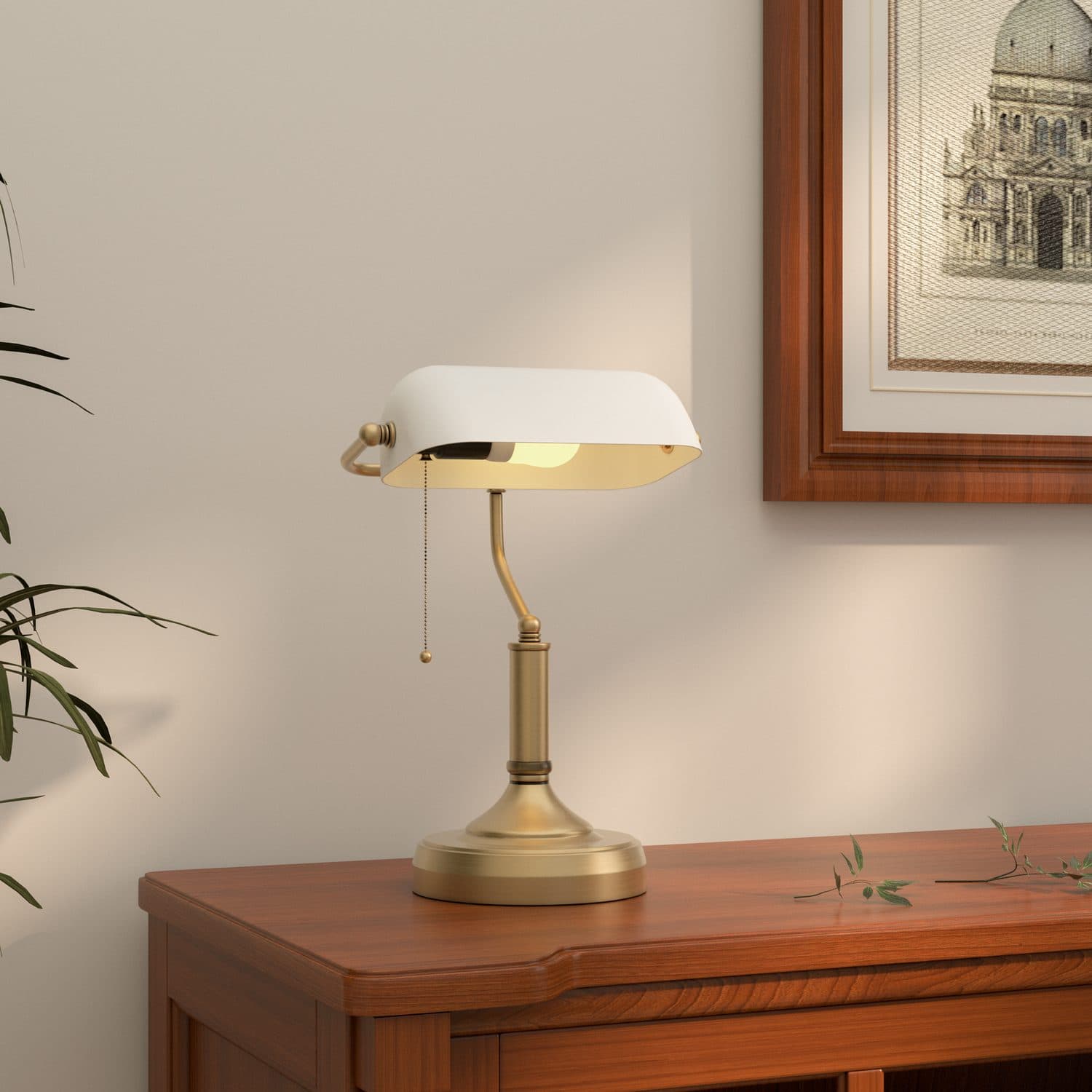 Classic banker’s desk lamp for home office lighting - image 2