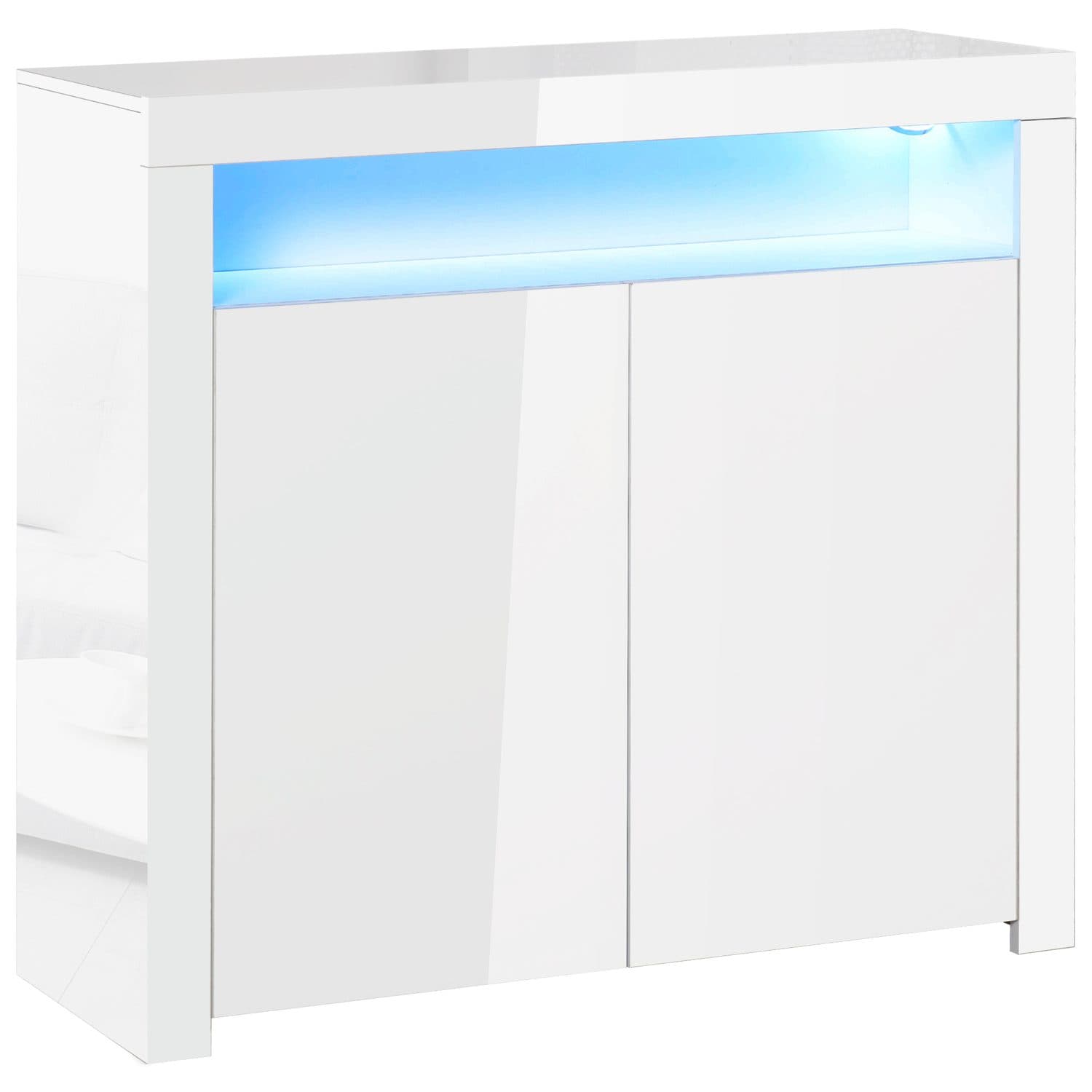 High Gloss LED Sideboard - White