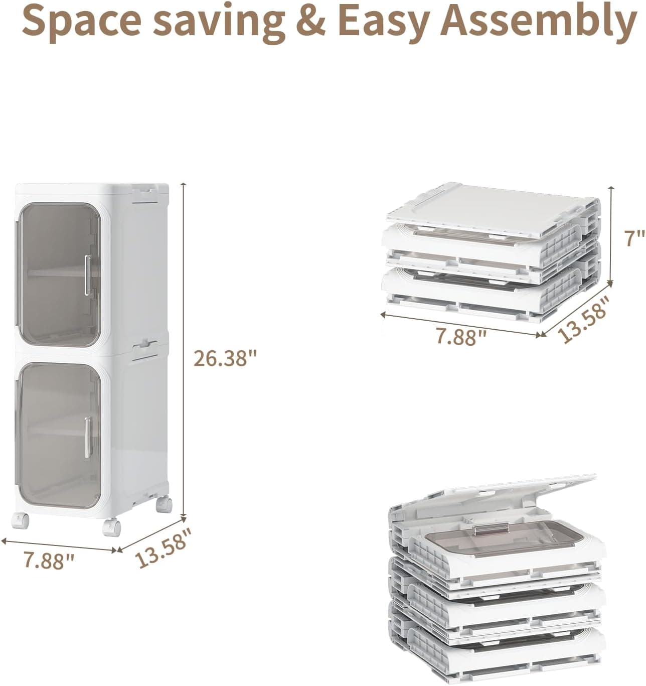Slim Bathroom & Bedroom Storage Cabinet on Castors - image 1