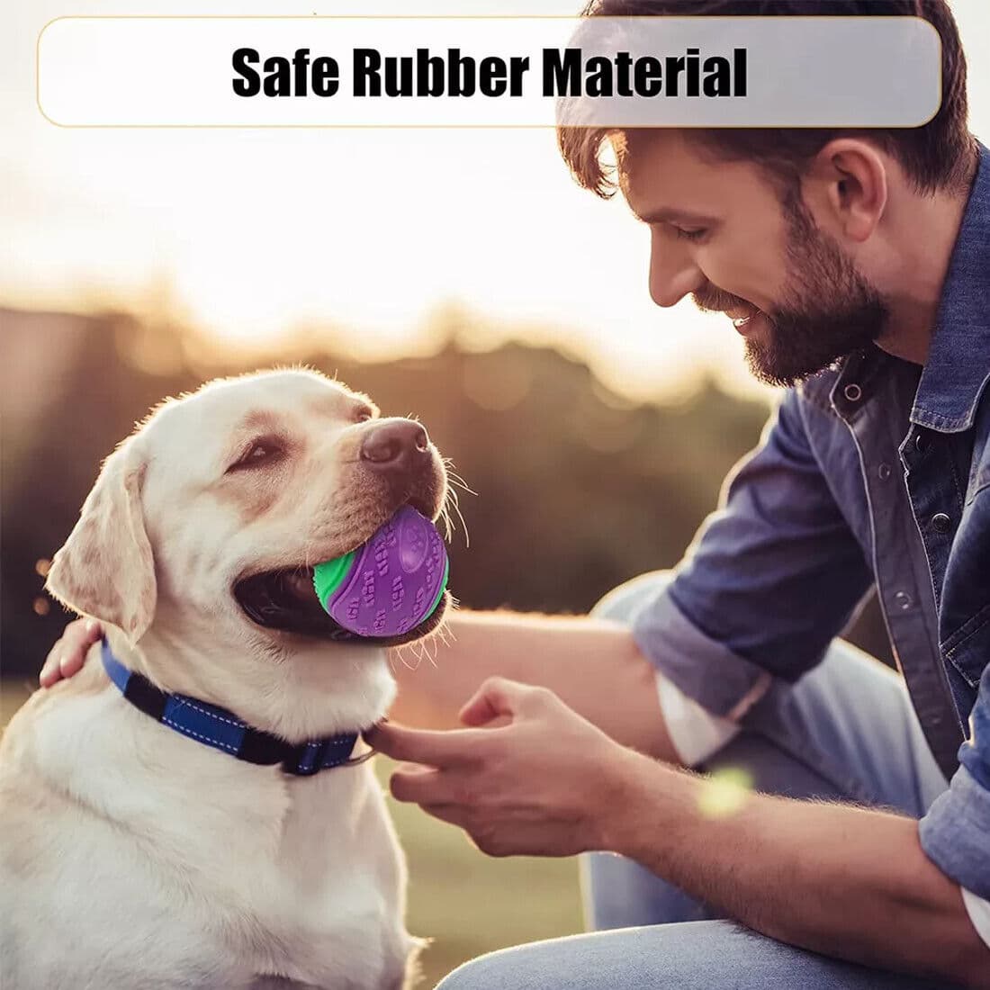 Squeaky Dog Balls, Set of 8, for Chewing and Play - image 2