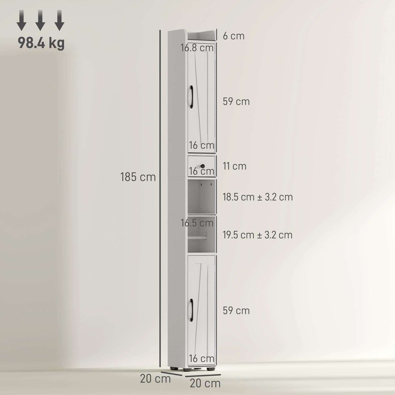 Slim Farmhouse Bathroom Cabinet - image 4