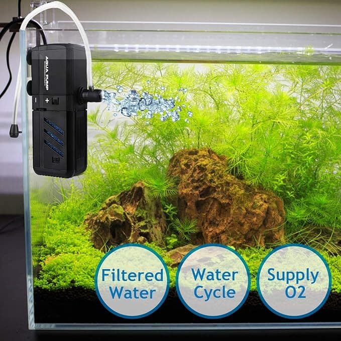 4-in-1 Submersible Aquarium Filter and Oxygen Pump - image 2