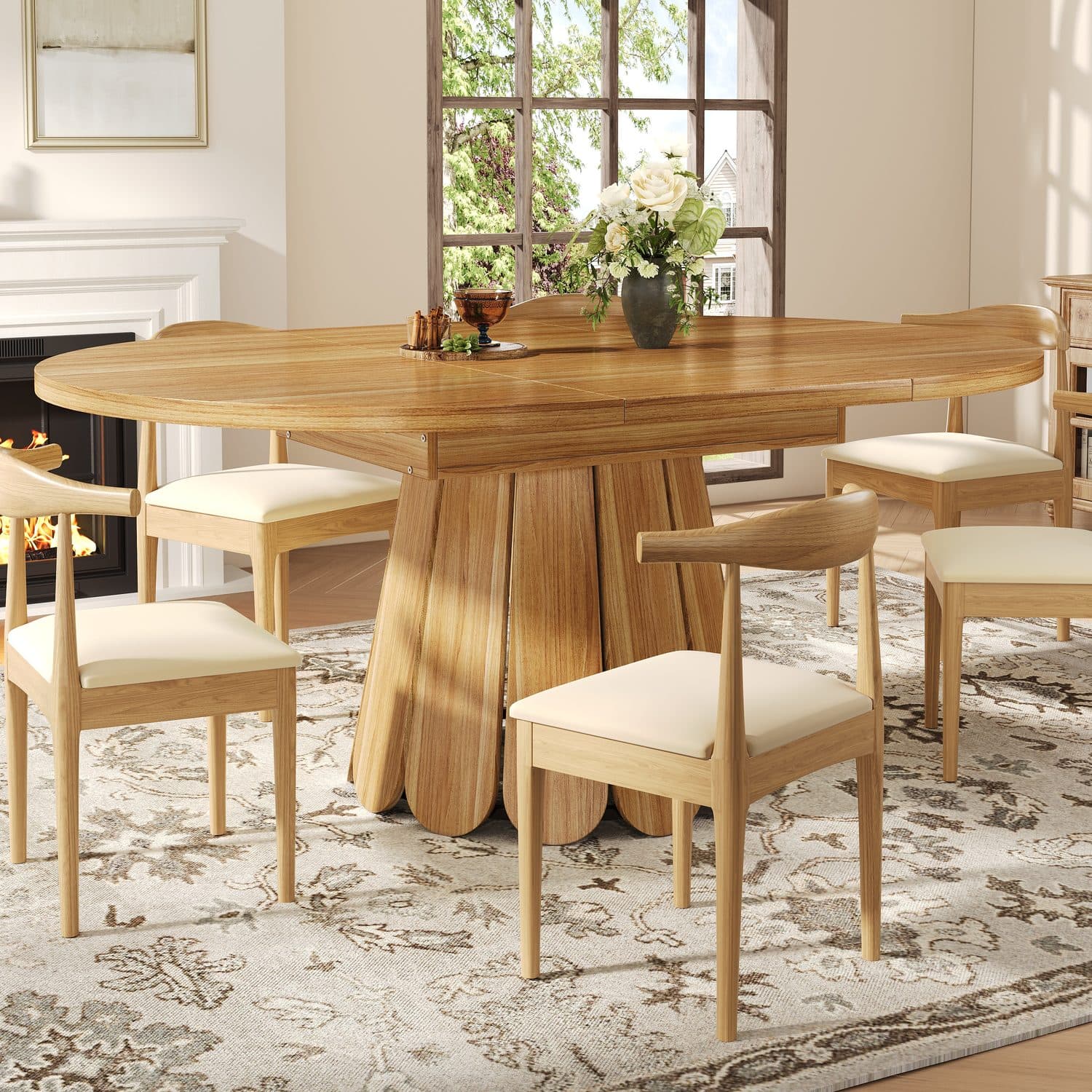 Extendable Wooden Table - image 2