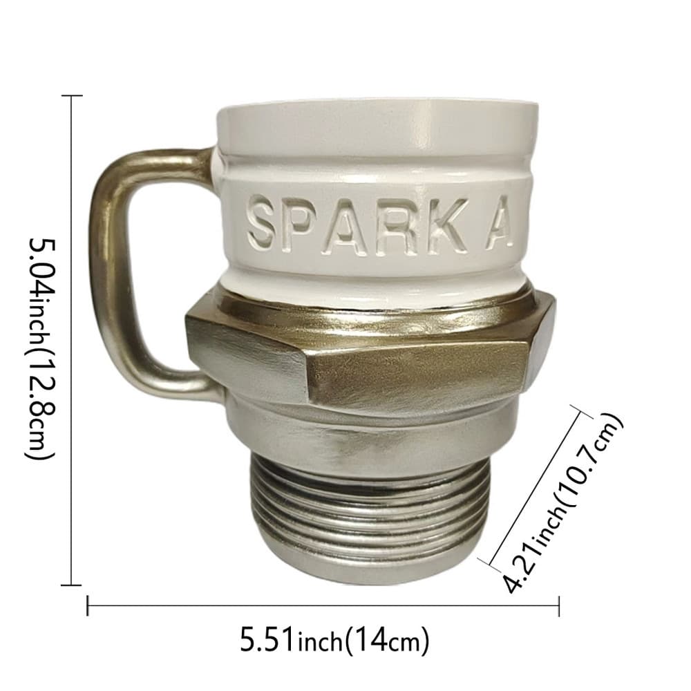 Spark Plug Coffee Mug — A Conversation Starter for Mechanics