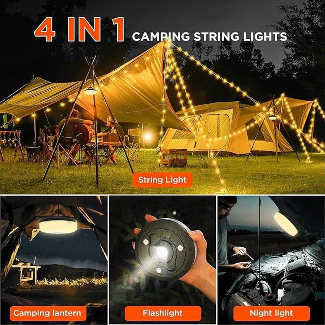 2 Pack Portable Camping String Lights - image 10