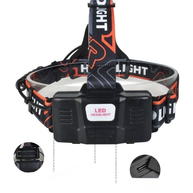 USB Rechargeable Head Torch with 90° Swivel and Adjustable Focus - image 3
