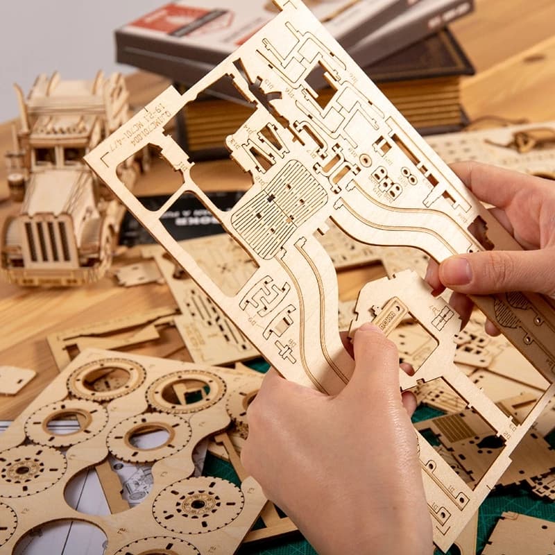 Self-Assembly 3D Wooden Racing Car Model - image 1