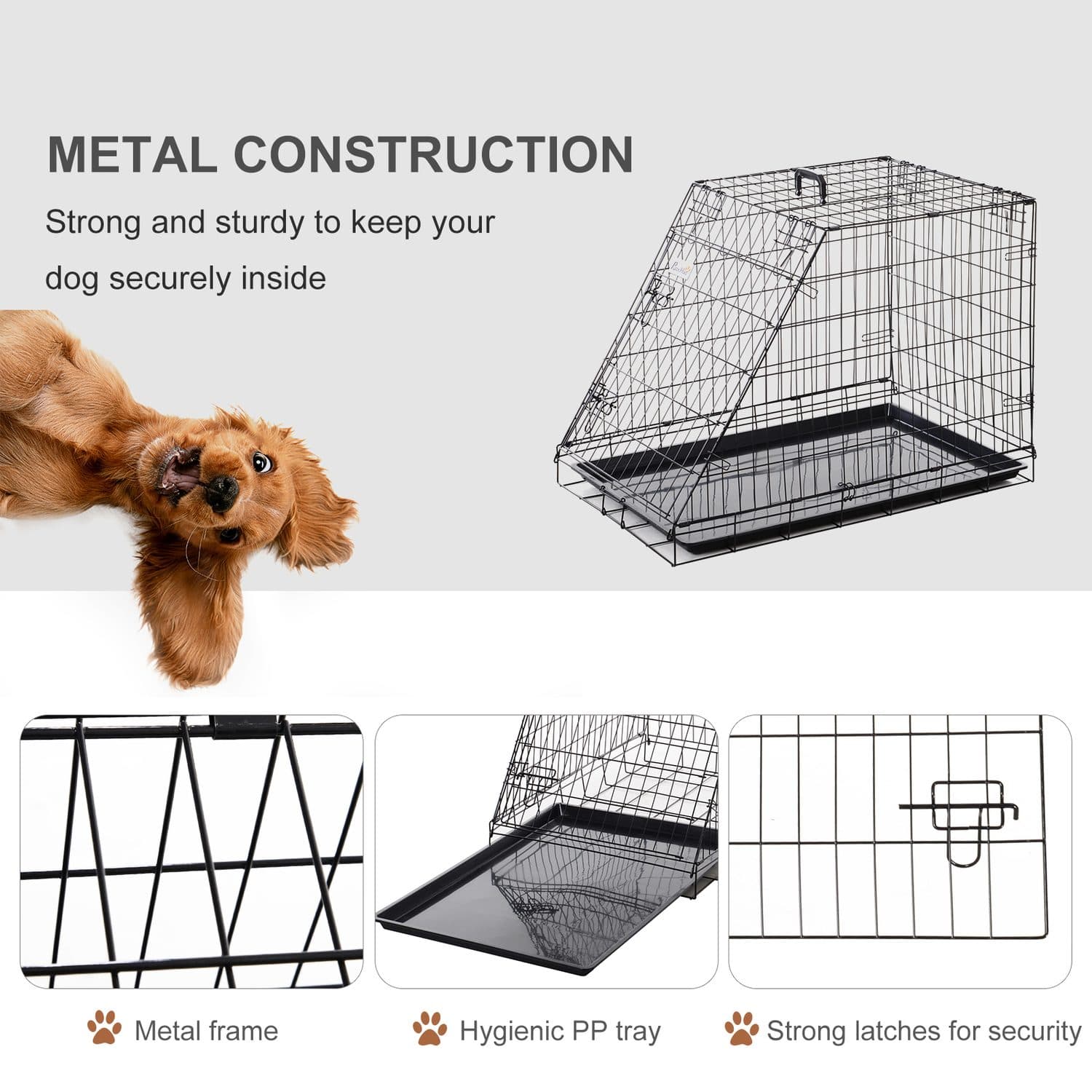 Collapsible Trapeze Dog Travel Cage - image 5