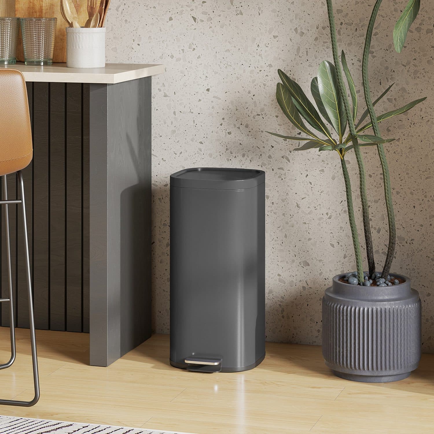 Slim 30L Black Pedal Bin for Tidy Everyday Use - image 2