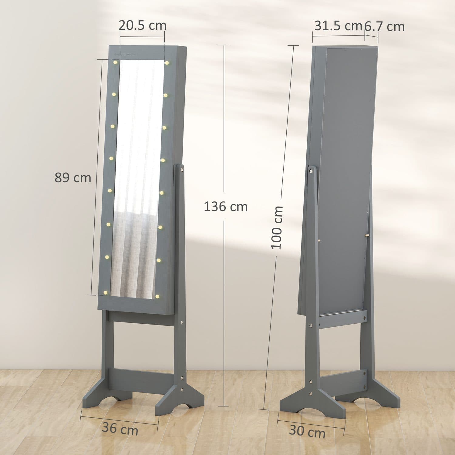 Mirrored Jewellery Cabinet - image 5
