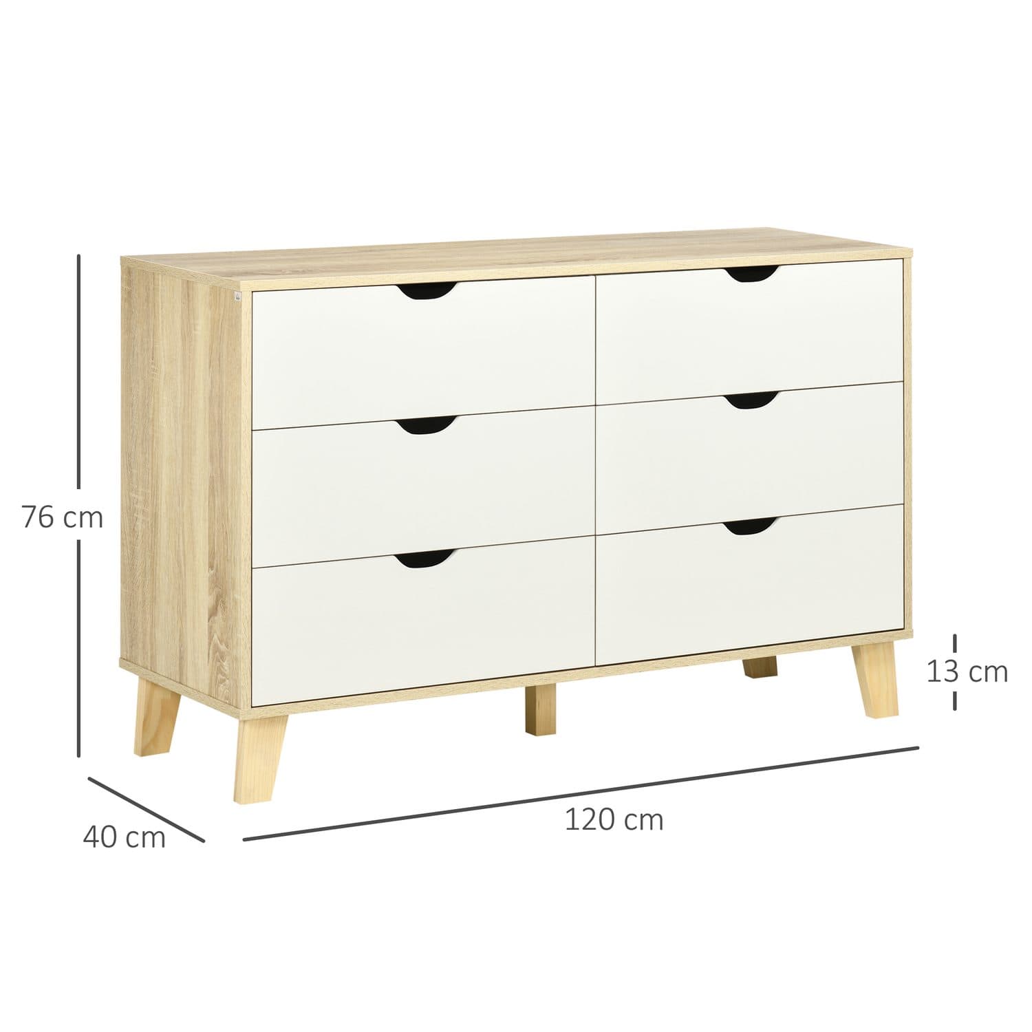 Wide 6-Drawer Chest of Drawers for Effortless Storage - image 2