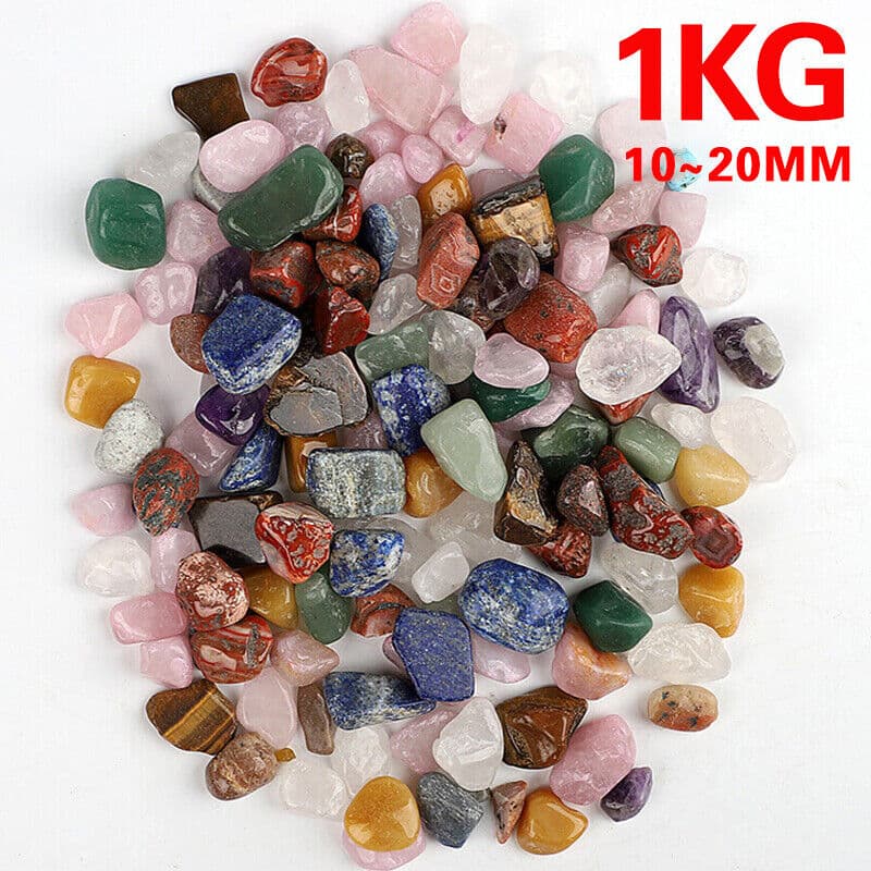 1kg Mixed Natural Tumble Stones for Healing & Decoration