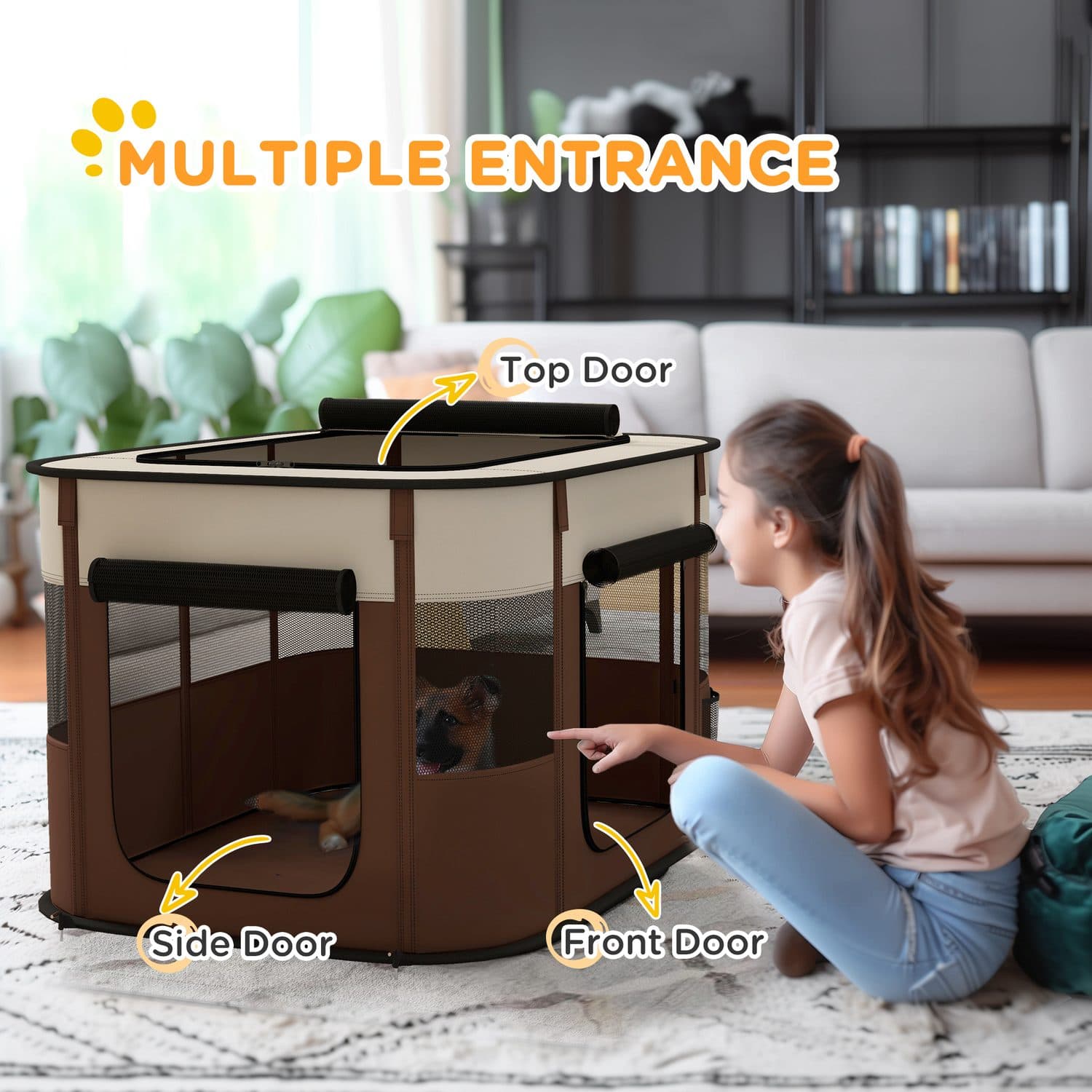 Foldable Pet Playpen for Indoor and Outdoor Use - image 1