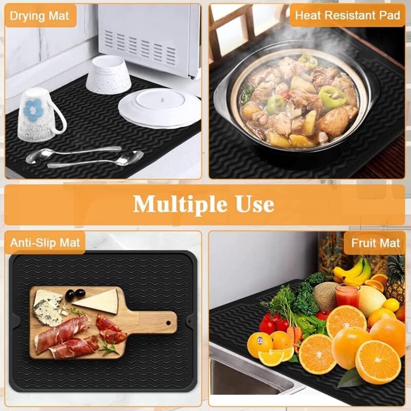 Silicone Dish Drying Mat for Sinks and Worktops - image 2