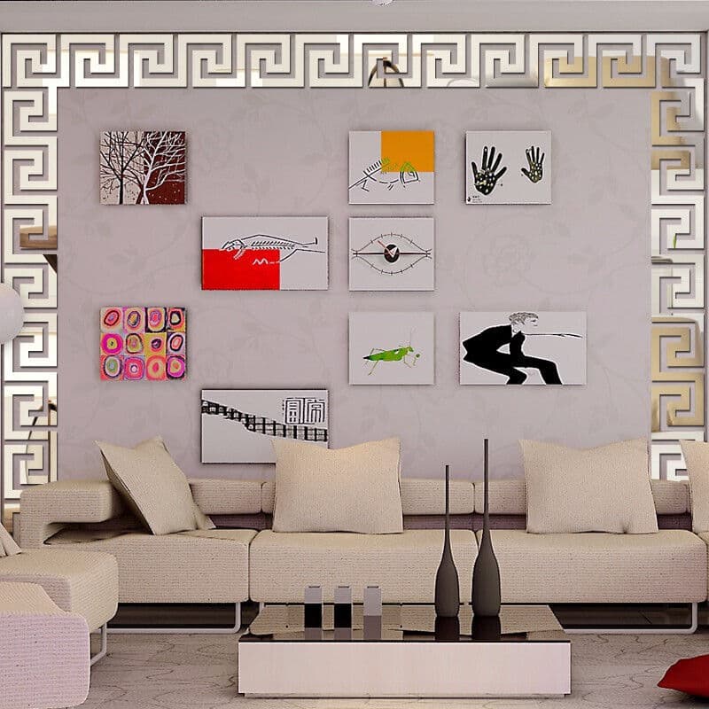 Gold 3D Mirror Wall Stickers - image 7